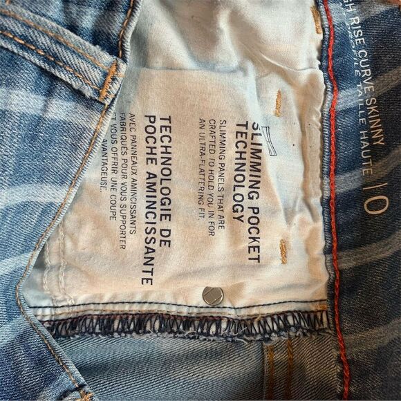 Tommy Hilfiger Women's High Rise Skinny Jeans Striped Blue Size 0 - Picture 3 of 13